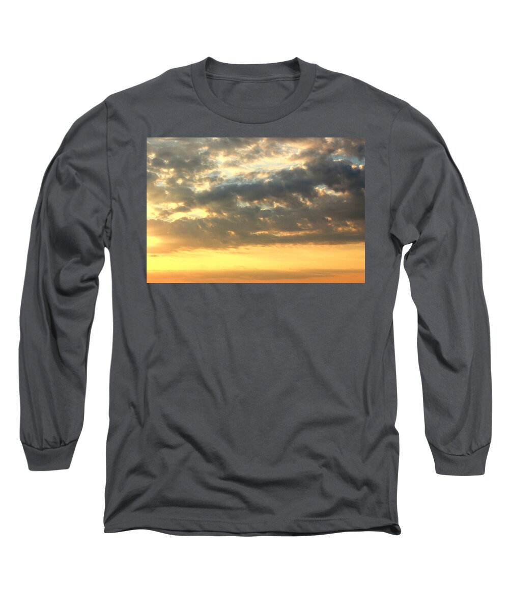 Clouds Long Sleeve T-Shirt featuring the photograph Dramatic Sunglow by Deborah Crew-Johnson