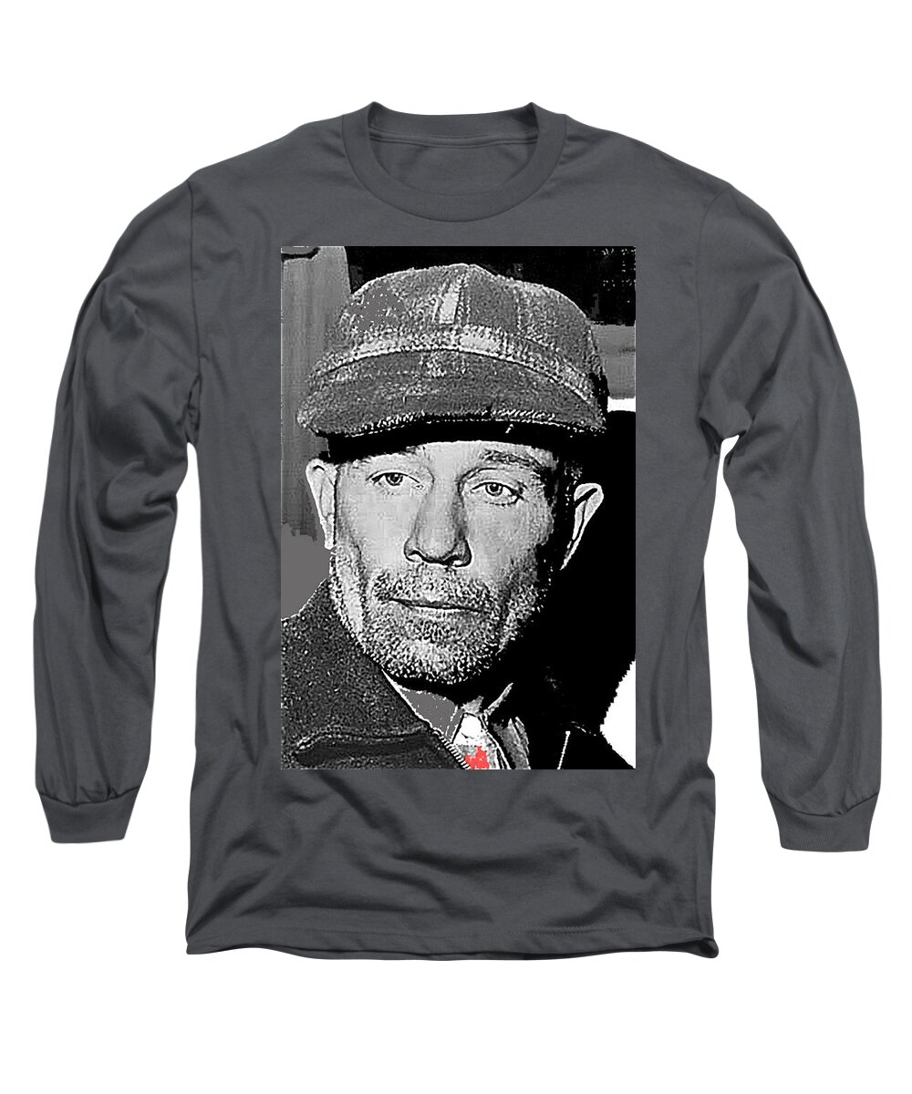 Ed Gein The Ghoul Who Inspired Psycho Plainfield Wisconsin C.1957 Long Sleeve T-Shirt featuring the photograph Ed Gein the ghoul who inspired Psycho Plainfield Wisconsin c.1957-2013 by David Lee Guss