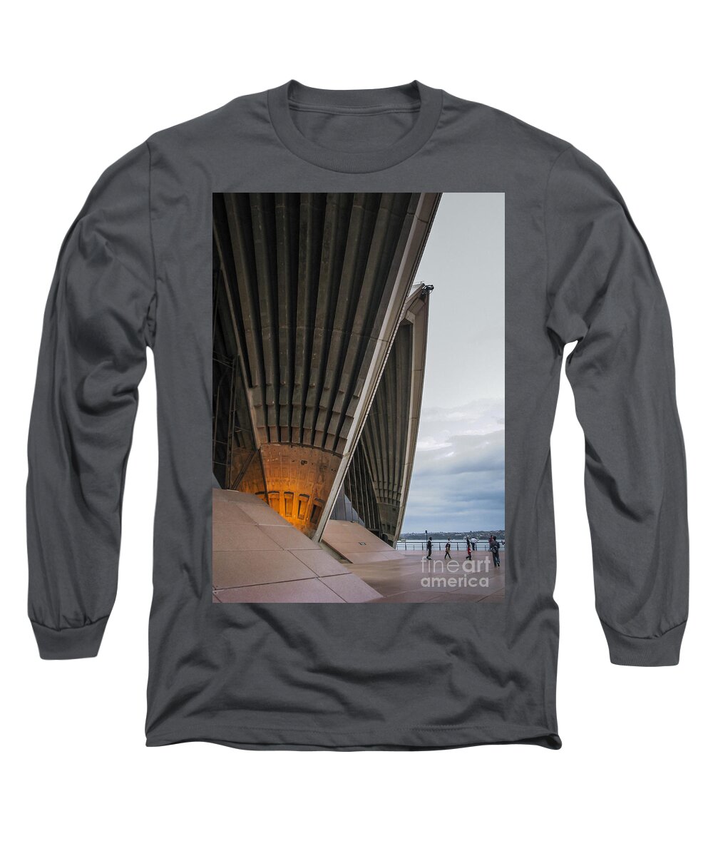 Architacture Long Sleeve T-Shirt featuring the photograph Entrance to Opera House in Sydney by Jola Martysz