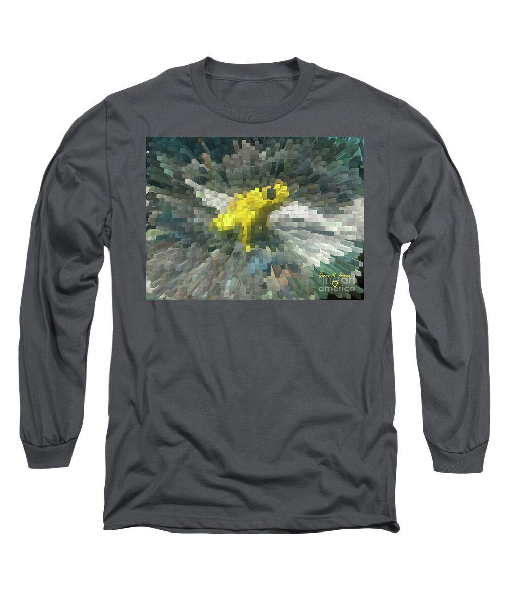 Frog Long Sleeve T-Shirt featuring the photograph Extrude Yellow Frog by Donna Brown
