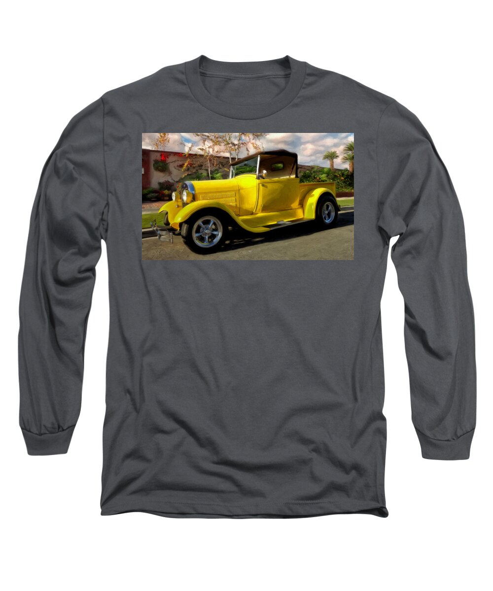 1928 Ford Pick Up Long Sleeve T-Shirt featuring the painting First Love by Michael Pickett