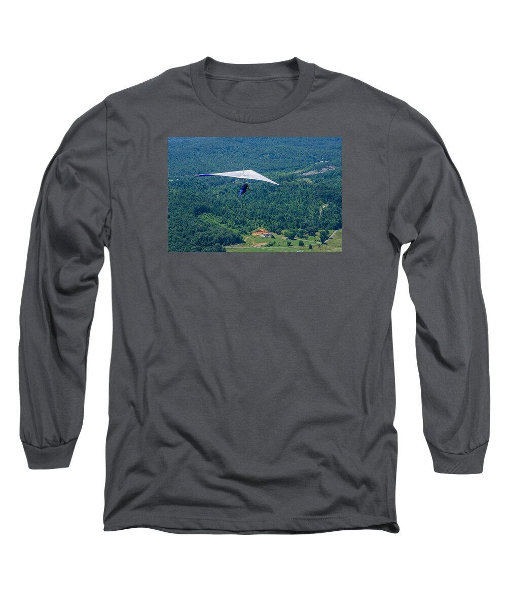 Hang Gliding Long Sleeve T-Shirt featuring the photograph Flyin High by Susan McMenamin