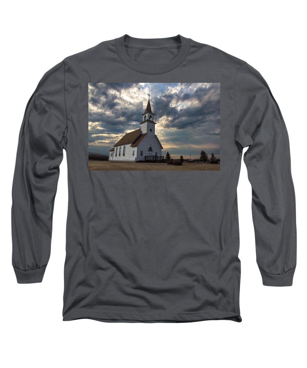 Church Long Sleeve T-Shirt featuring the photograph Fort Belmont by Aaron J Groen