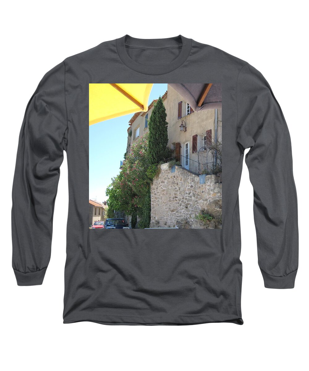 French Village Long Sleeve T-Shirt featuring the photograph French Riviera - Ramatuelle by HEVi FineArt
