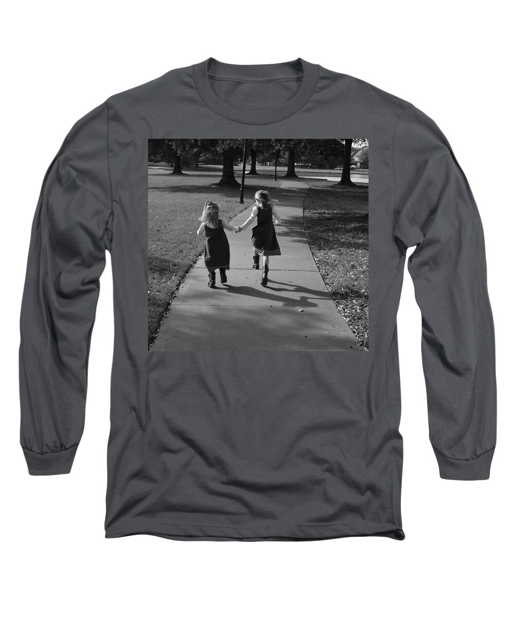 Black And White Long Sleeve T-Shirt featuring the photograph Friends Forever by David Morefield