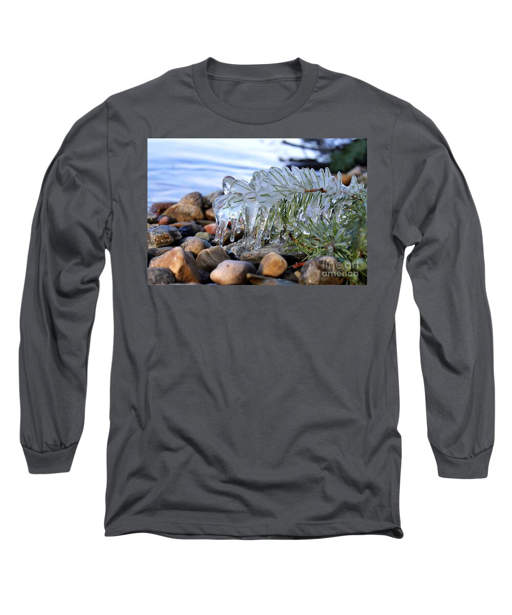 Ice Long Sleeve T-Shirt featuring the photograph Frozen In Time by Leone Lund