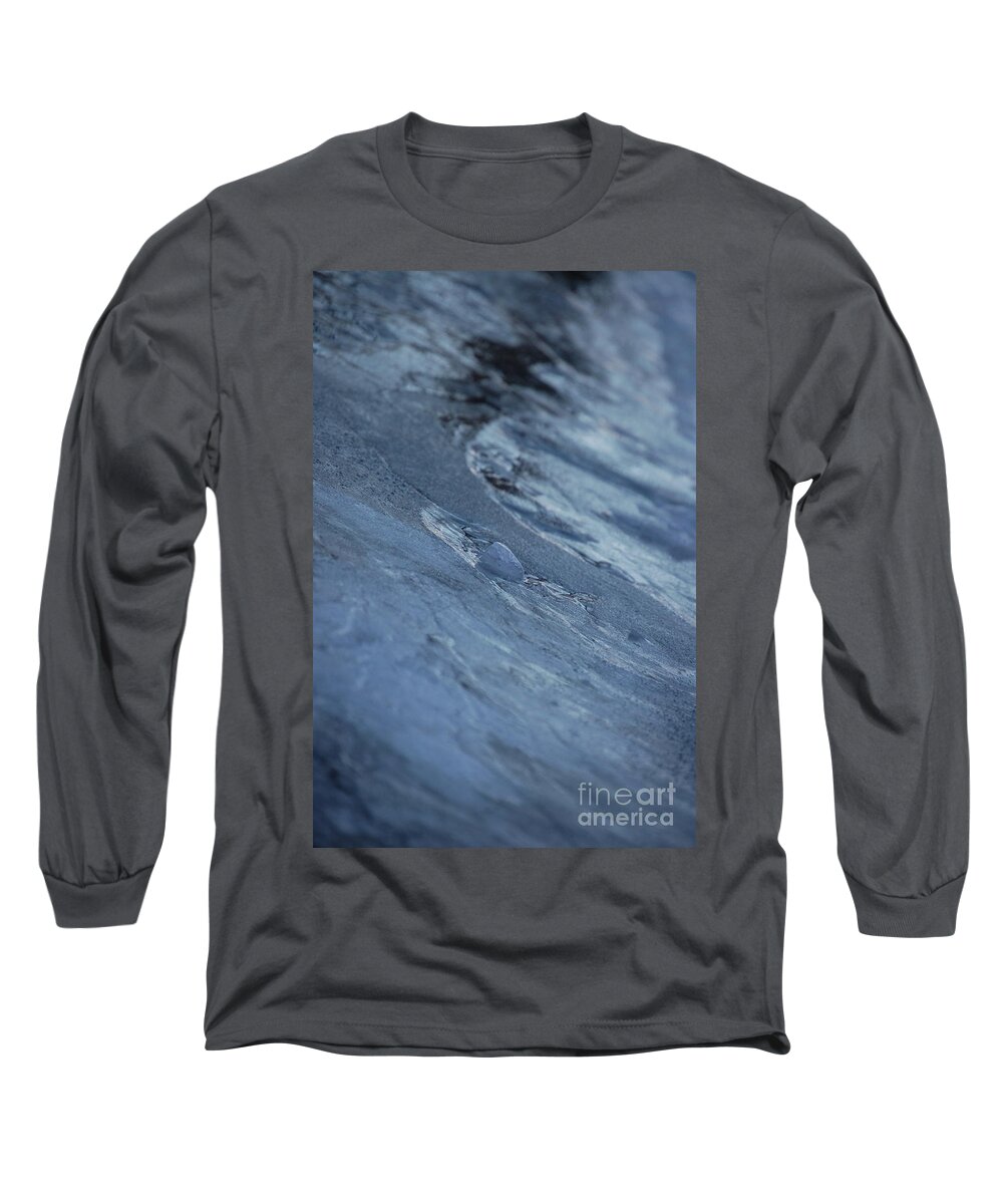 Abstract Long Sleeve T-Shirt featuring the photograph Frozen Wave by First Star Art