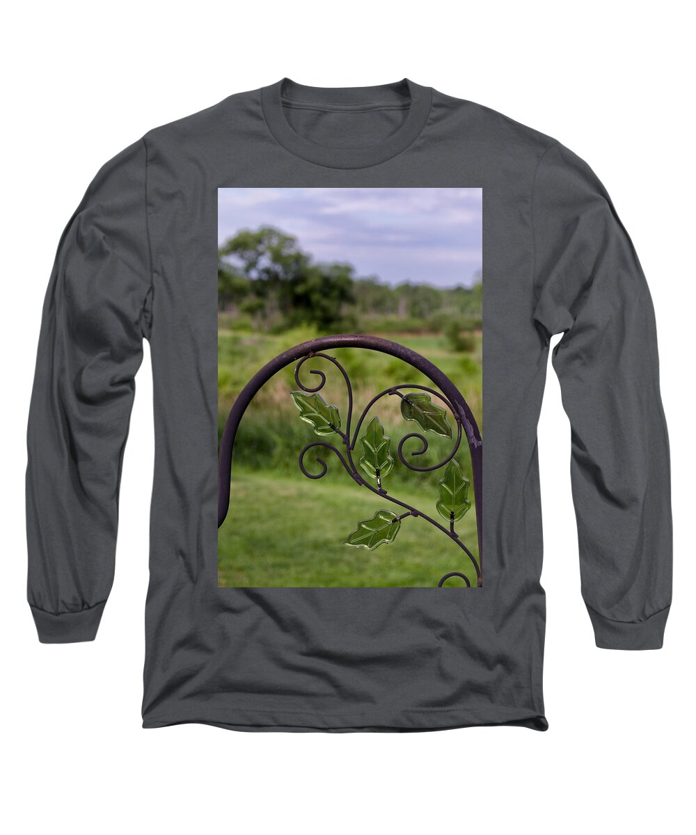 Glass Long Sleeve T-Shirt featuring the photograph Glass Leaves by Jim Shackett