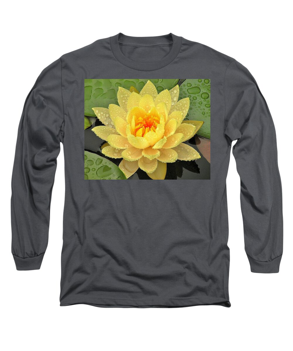 Lily Long Sleeve T-Shirt featuring the photograph Golden Lily by Kim Bemis
