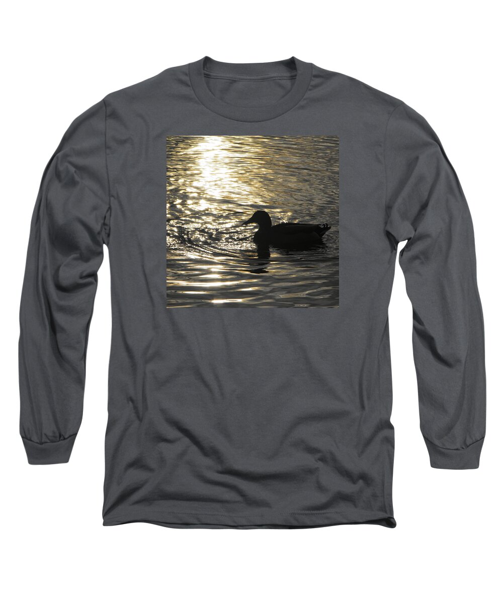 Matt Matekovic Long Sleeve T-Shirt featuring the photograph Golden Silhouette by Photographic Arts And Design Studio