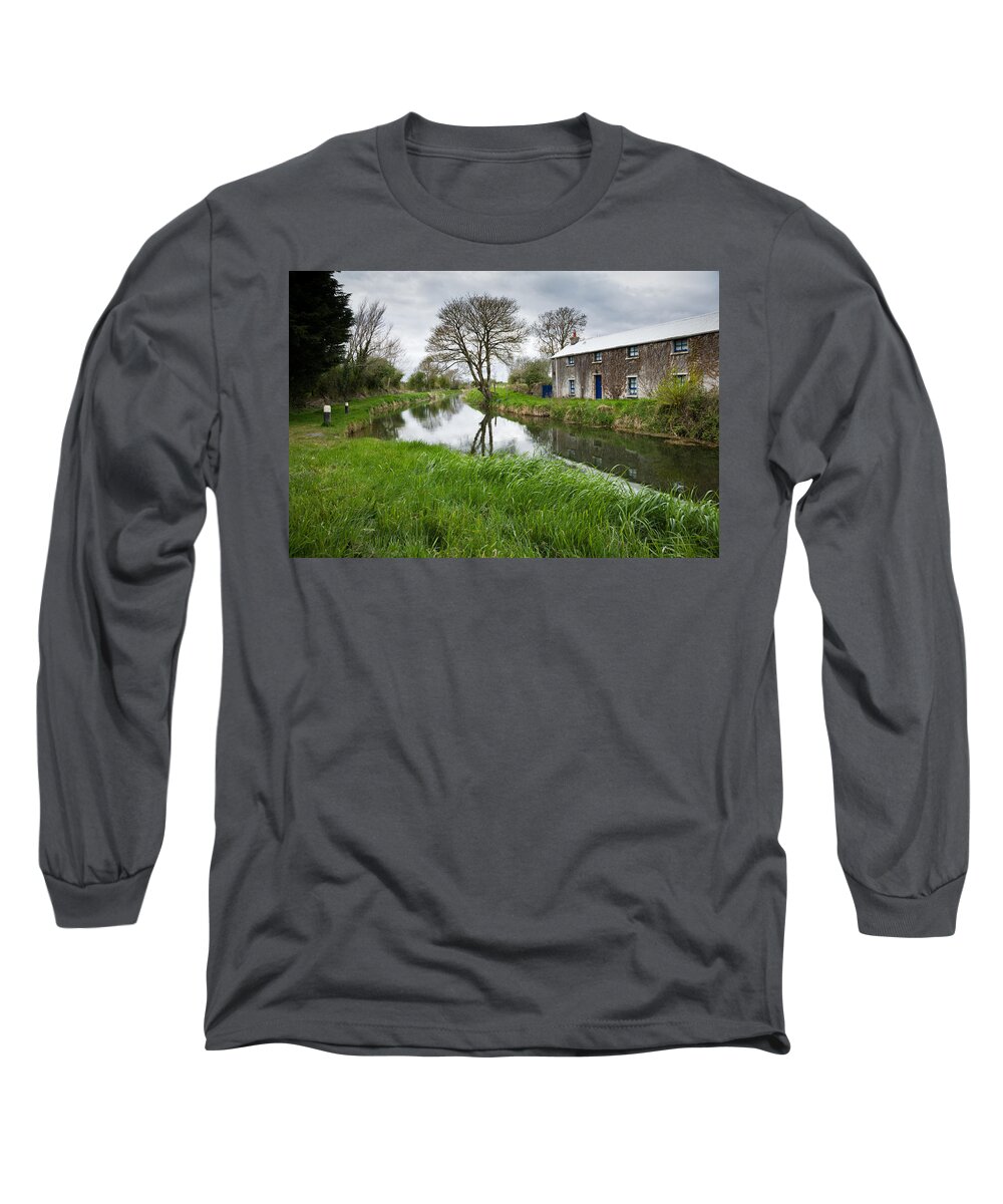 Grand Long Sleeve T-Shirt featuring the photograph Grand Canal at Miltown by Ian Middleton