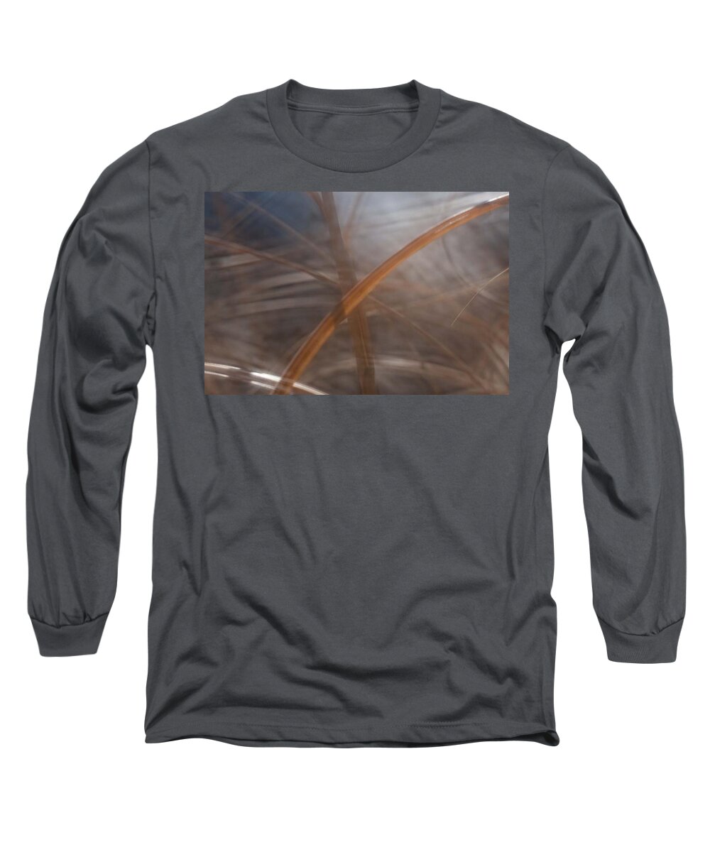 Grass Long Sleeve T-Shirt featuring the photograph Grass - Abstract 1 by Natalie Rotman Cote
