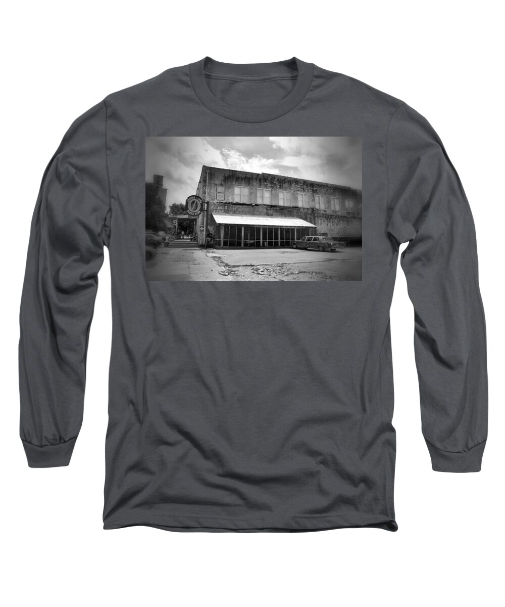 Ground Zero Long Sleeve T-Shirt featuring the photograph Ground Zero Black and White by Karen Wagner