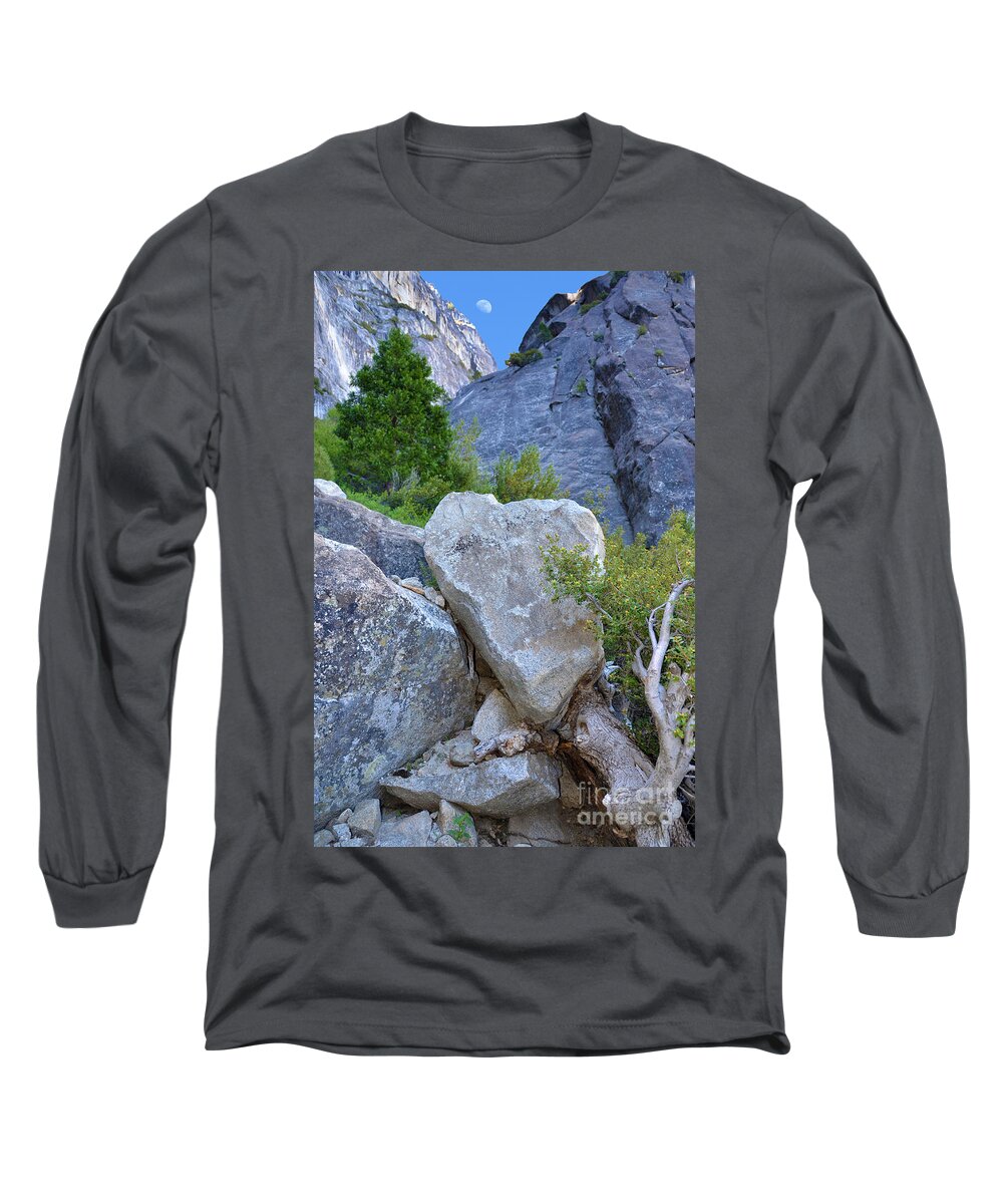 Yosemite National Park Long Sleeve T-Shirt featuring the photograph Heart Rock in Yosemite by Debra Thompson