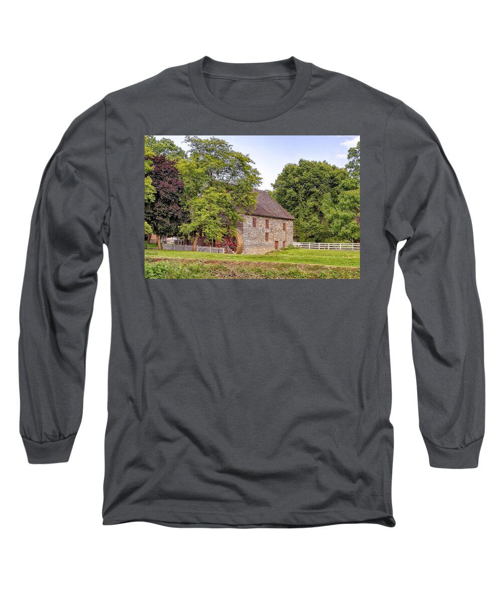 Fine Art Long Sleeve T-Shirt featuring the photograph Herr's Mill by Jim Thompson
