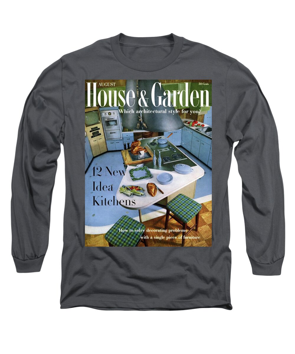 Interior Long Sleeve T-Shirt featuring the photograph House And Garden Kitchen Ideas Issue by George De Gennaro