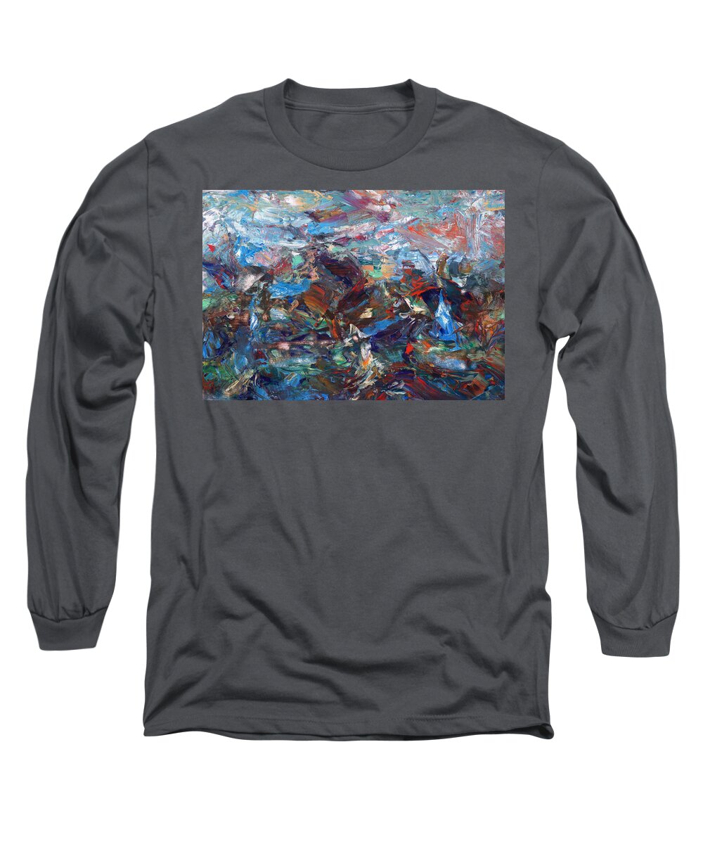 Hurricane Long Sleeve T-Shirt featuring the painting Hurricane by James W Johnson