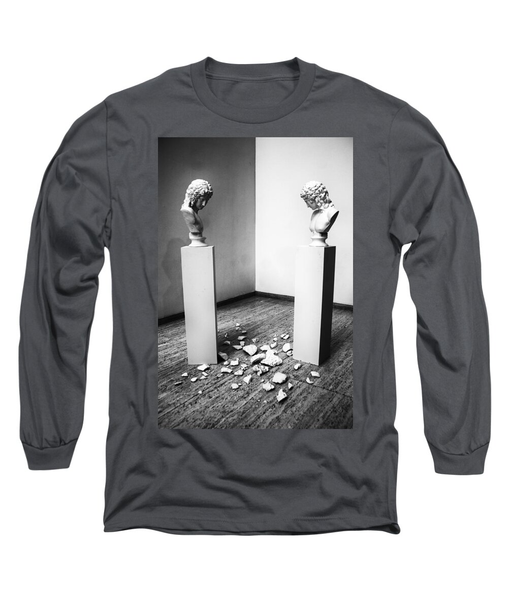 Sculpture Long Sleeve T-Shirt featuring the photograph I didn't do it by Andrei SKY