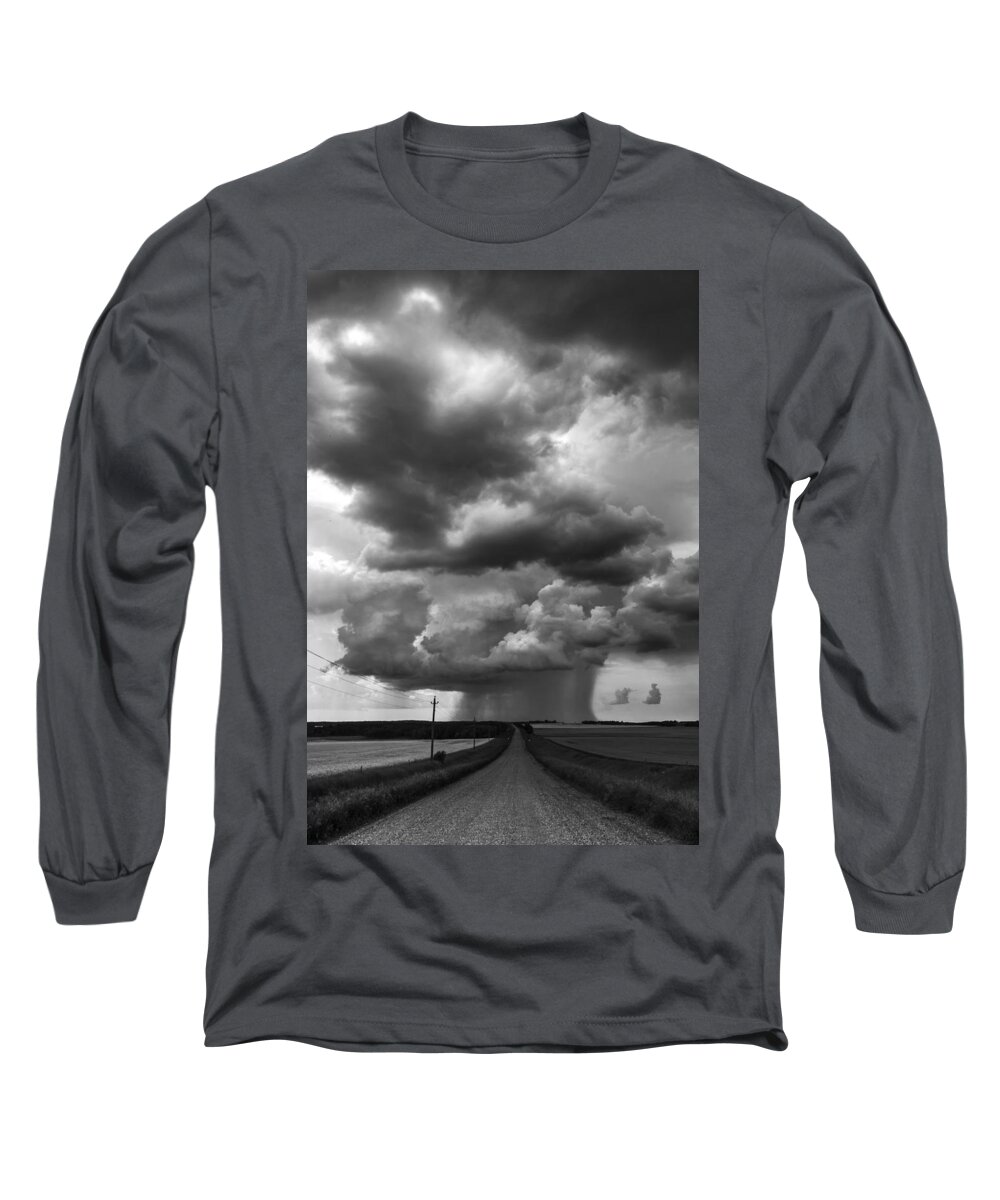 B&w Long Sleeve T-Shirt featuring the photograph I don't Know Where I'm Going by Sandra Parlow