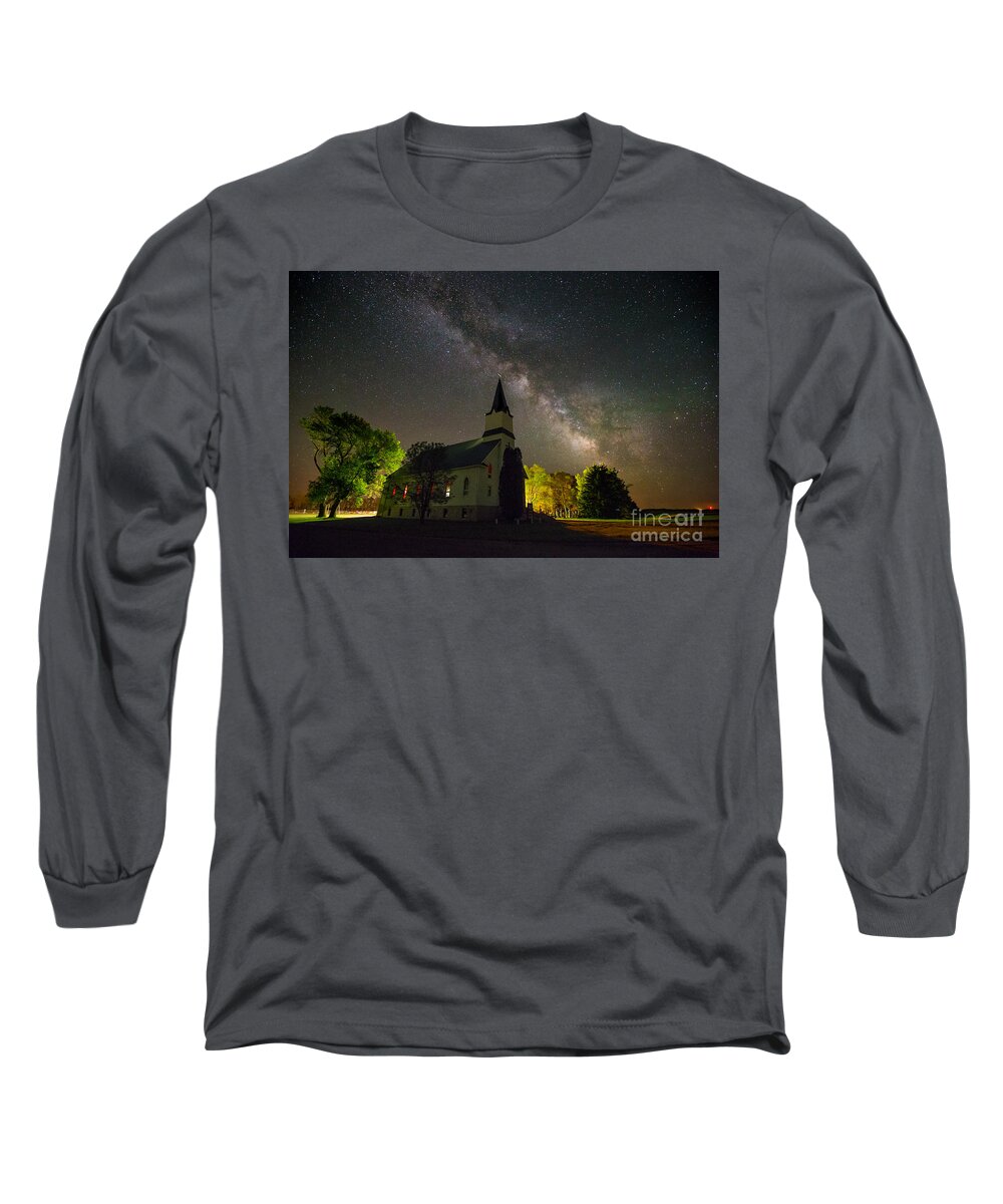 Milky Way Long Sleeve T-Shirt featuring the photograph Immanuel Milky Way by Aaron J Groen