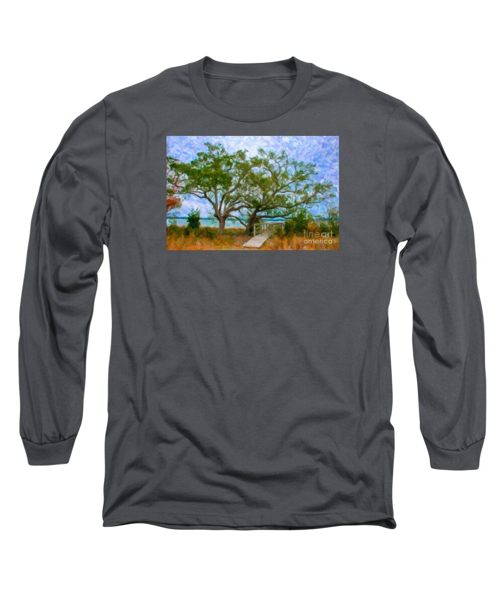 Daniel Island Long Sleeve T-Shirt featuring the digital art Island Time on Daniel Island by Dale Powell