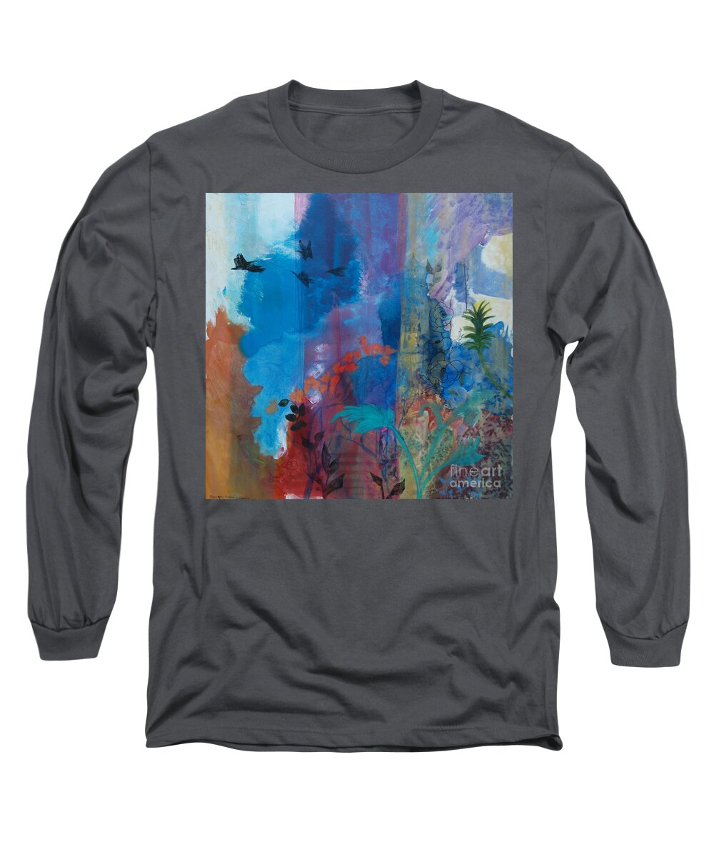Continuum Long Sleeve T-Shirt featuring the painting It Ain't A Fable Baby by Robin Pedrero