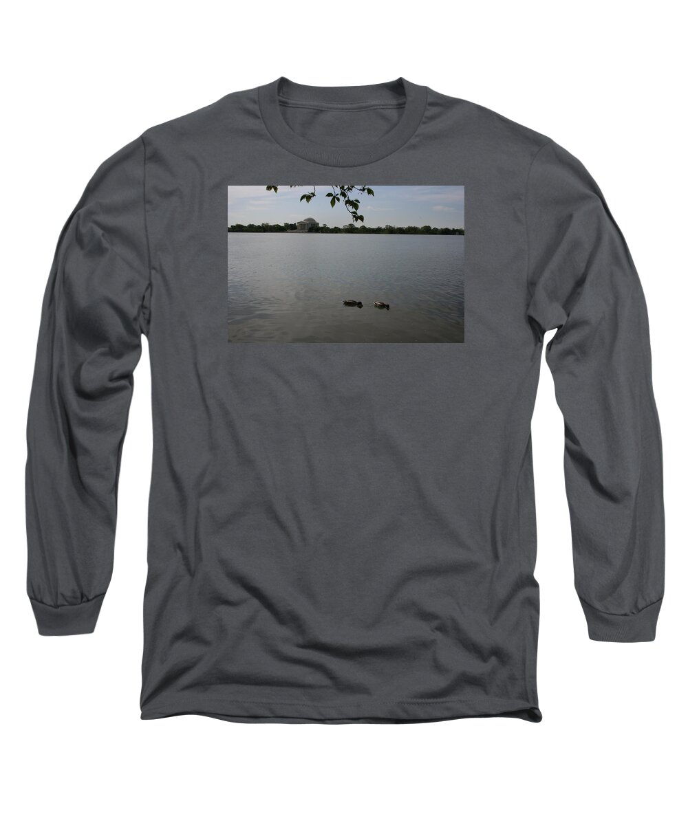Duck Long Sleeve T-Shirt featuring the photograph Jefferson Memorial by Stacy C Bottoms