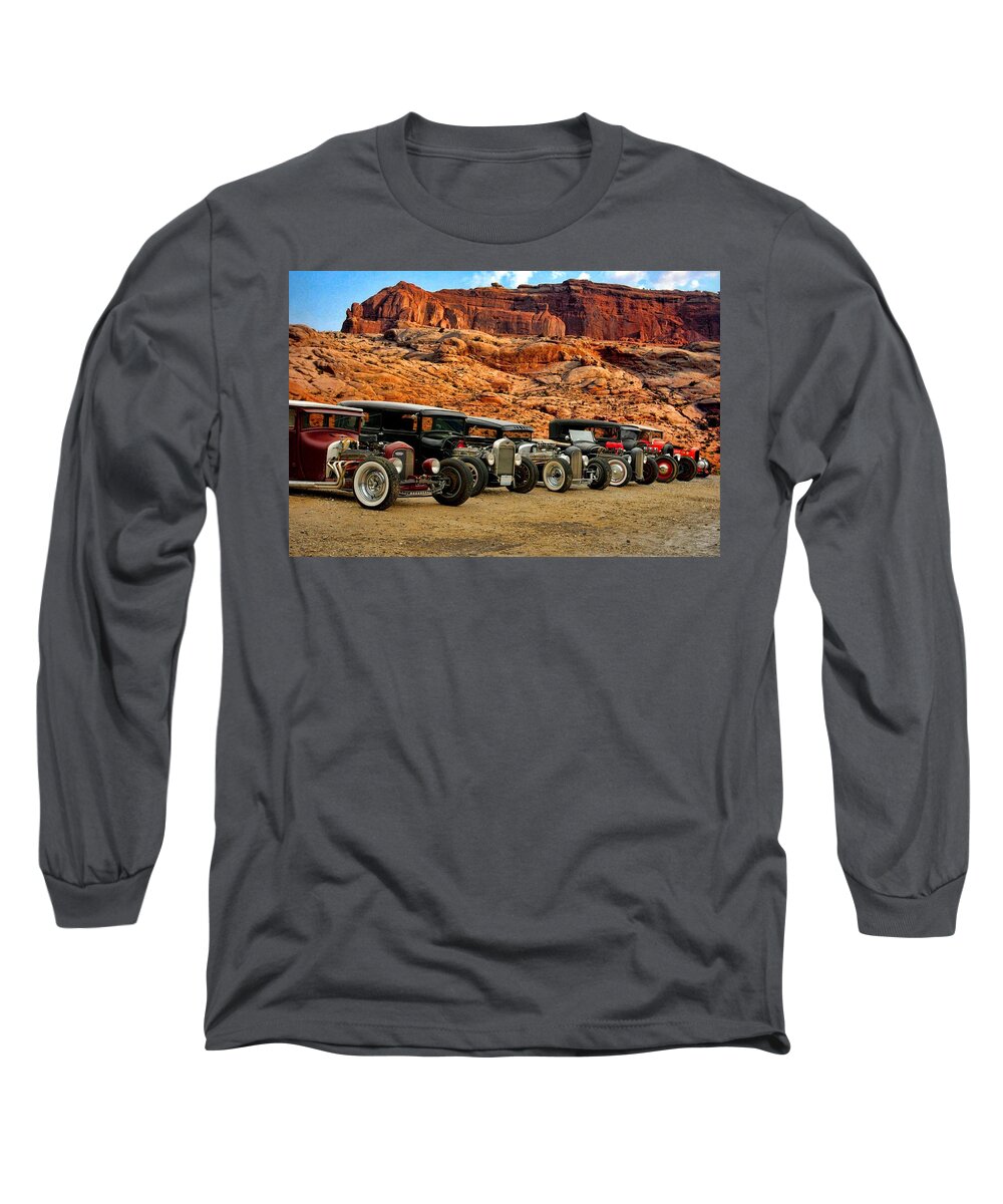 Rat Rods Long Sleeve T-Shirt featuring the photograph Kansas City Rat Rods and Hot Rods by Tim McCullough