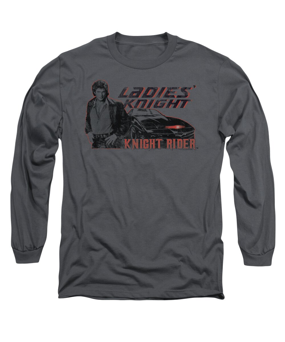 Knight Rider Long Sleeve T-Shirt featuring the digital art Knight Rider - Ladies Knight by Brand A