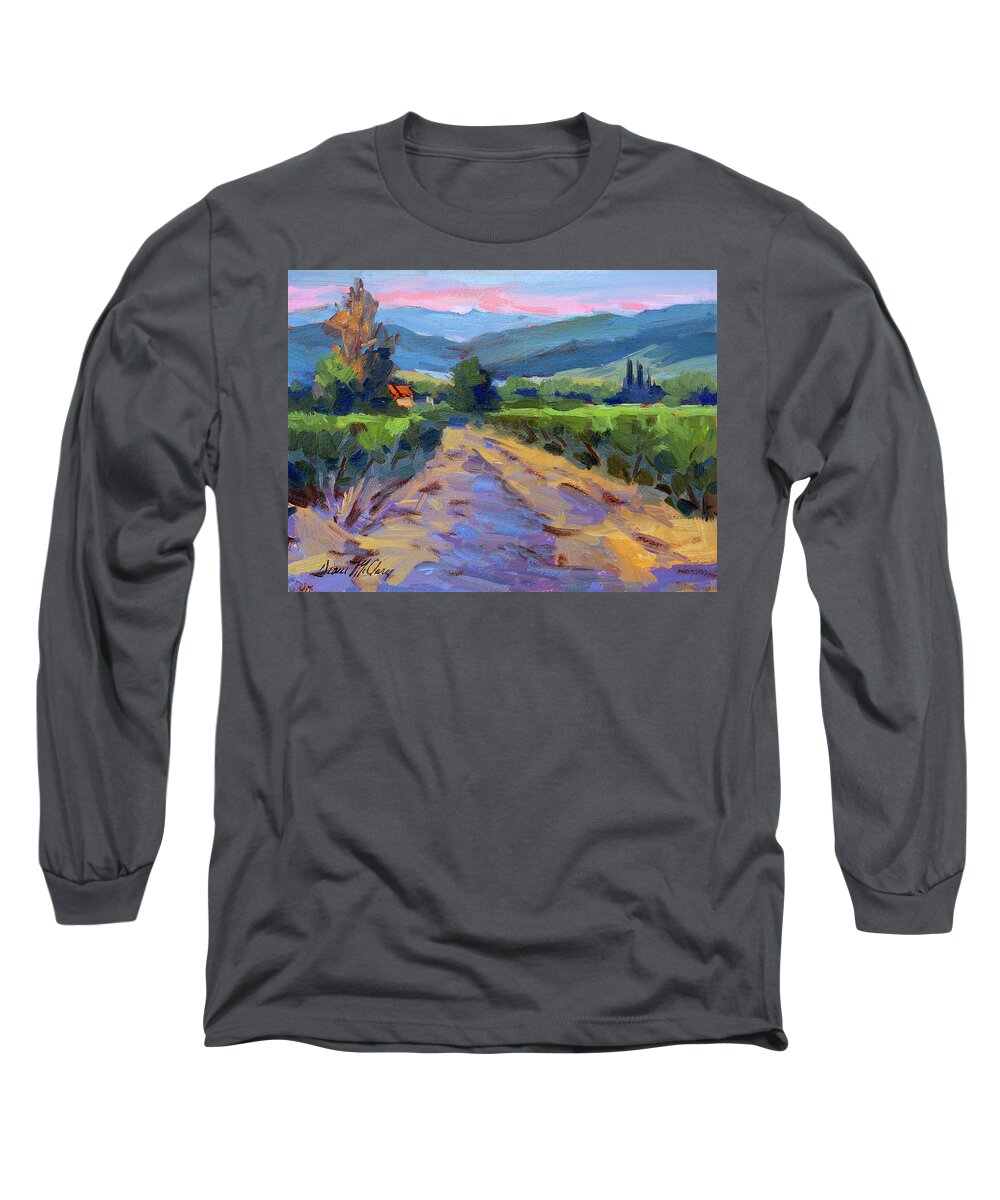 Lever Du Soleil Long Sleeve T-Shirt featuring the painting Lever Du Soleil by Diane McClary