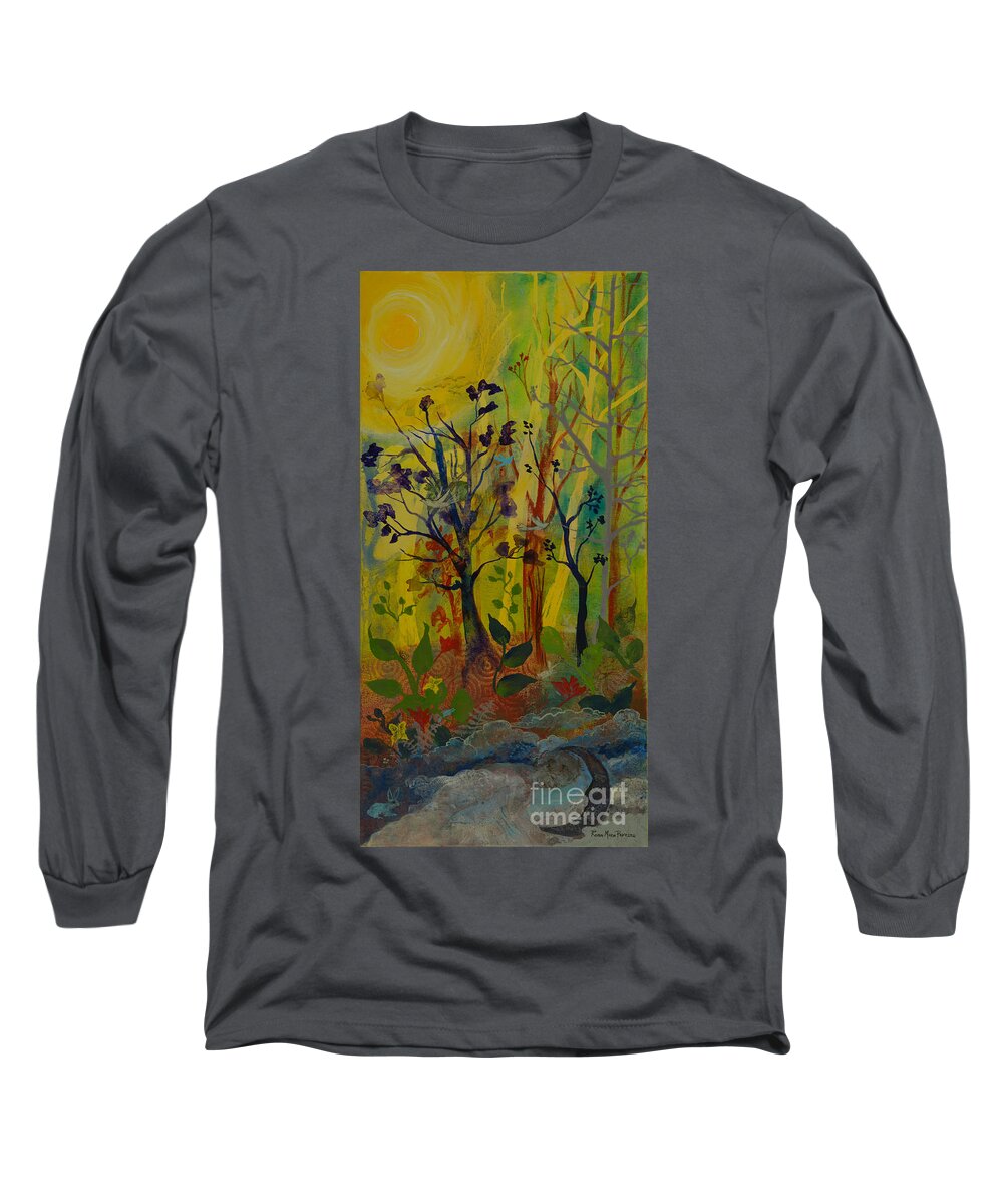 Light's Wonderful Secret Long Sleeve T-Shirt featuring the painting Light's Wonderful Secret by Robin Pedrero