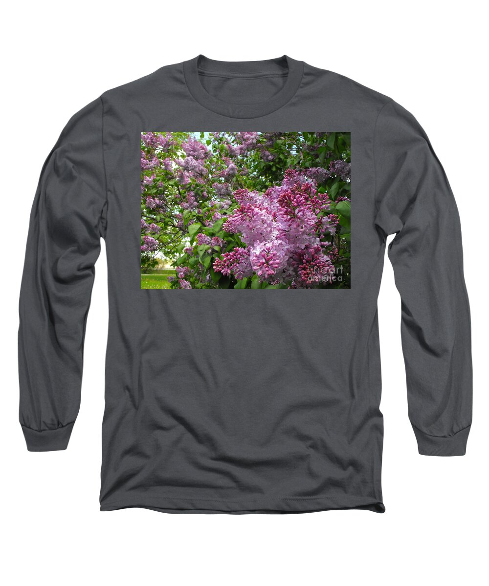 Flower Long Sleeve T-Shirt featuring the photograph Lilacs by Erick Schmidt