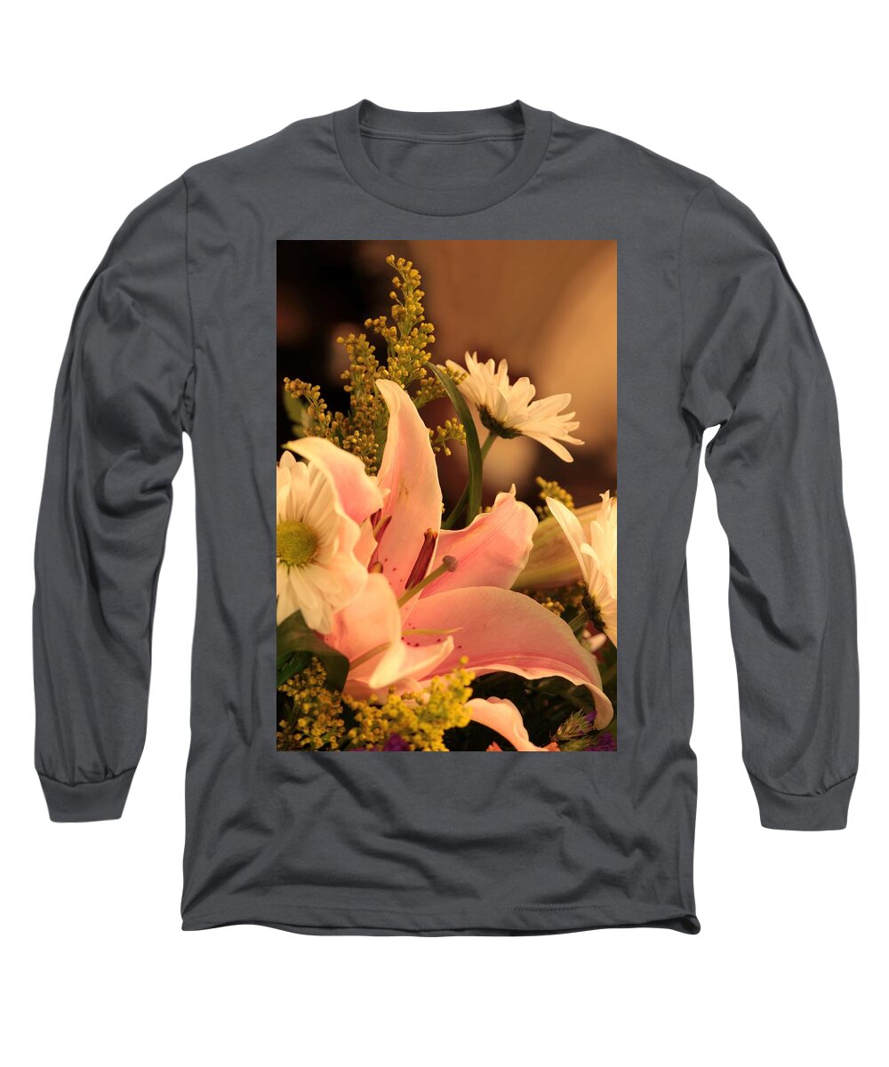 Pink Long Sleeve T-Shirt featuring the photograph Lily in Pink by Carolyn Jacob