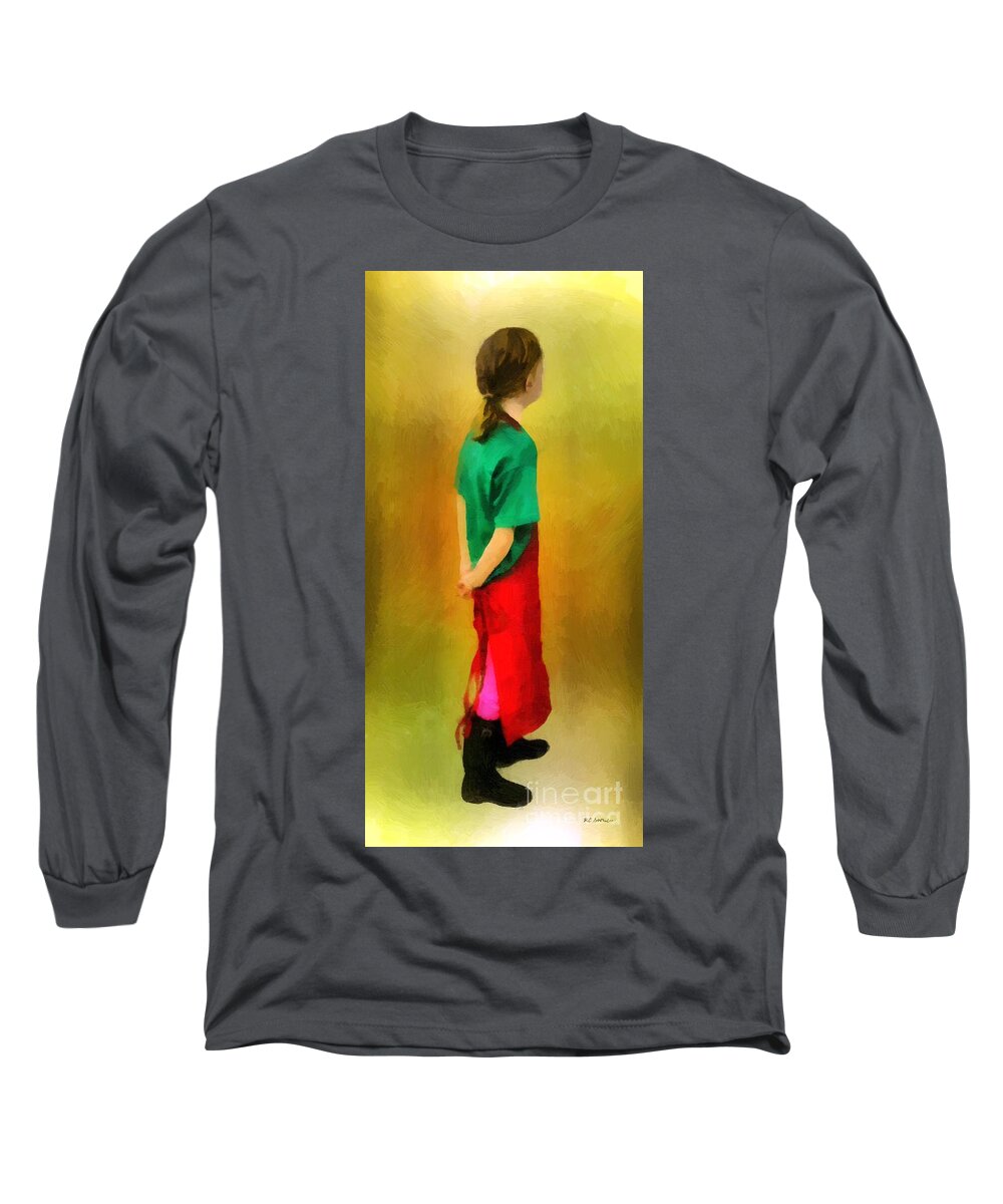 Child Long Sleeve T-Shirt featuring the painting Little Shopgirl by RC DeWinter