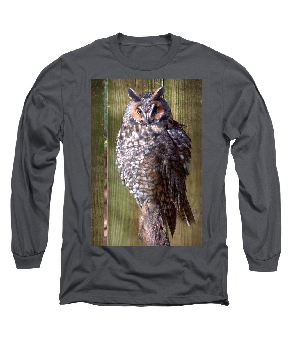 Skompski Long Sleeve T-Shirt featuring the photograph Long Eared Owl by Joseph Skompski