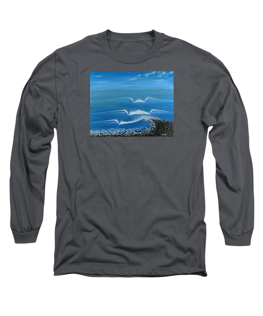 Trestles Framed Prints Long Sleeve T-Shirt featuring the painting Lower Trestles by Paul Carter