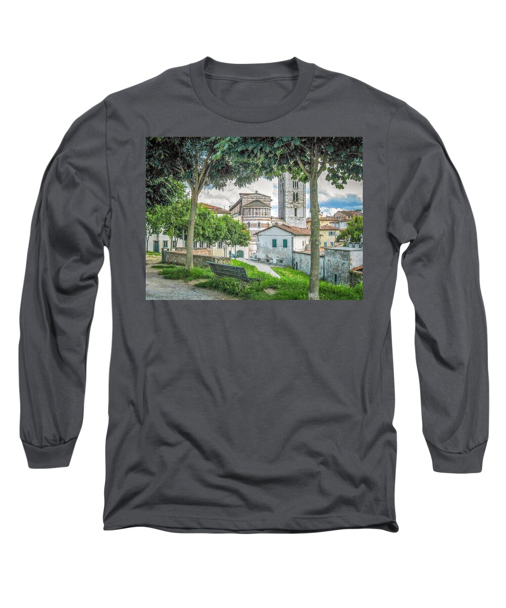 Vacation Long Sleeve T-Shirt featuring the photograph Lucca Italy 02 by Will Wagner