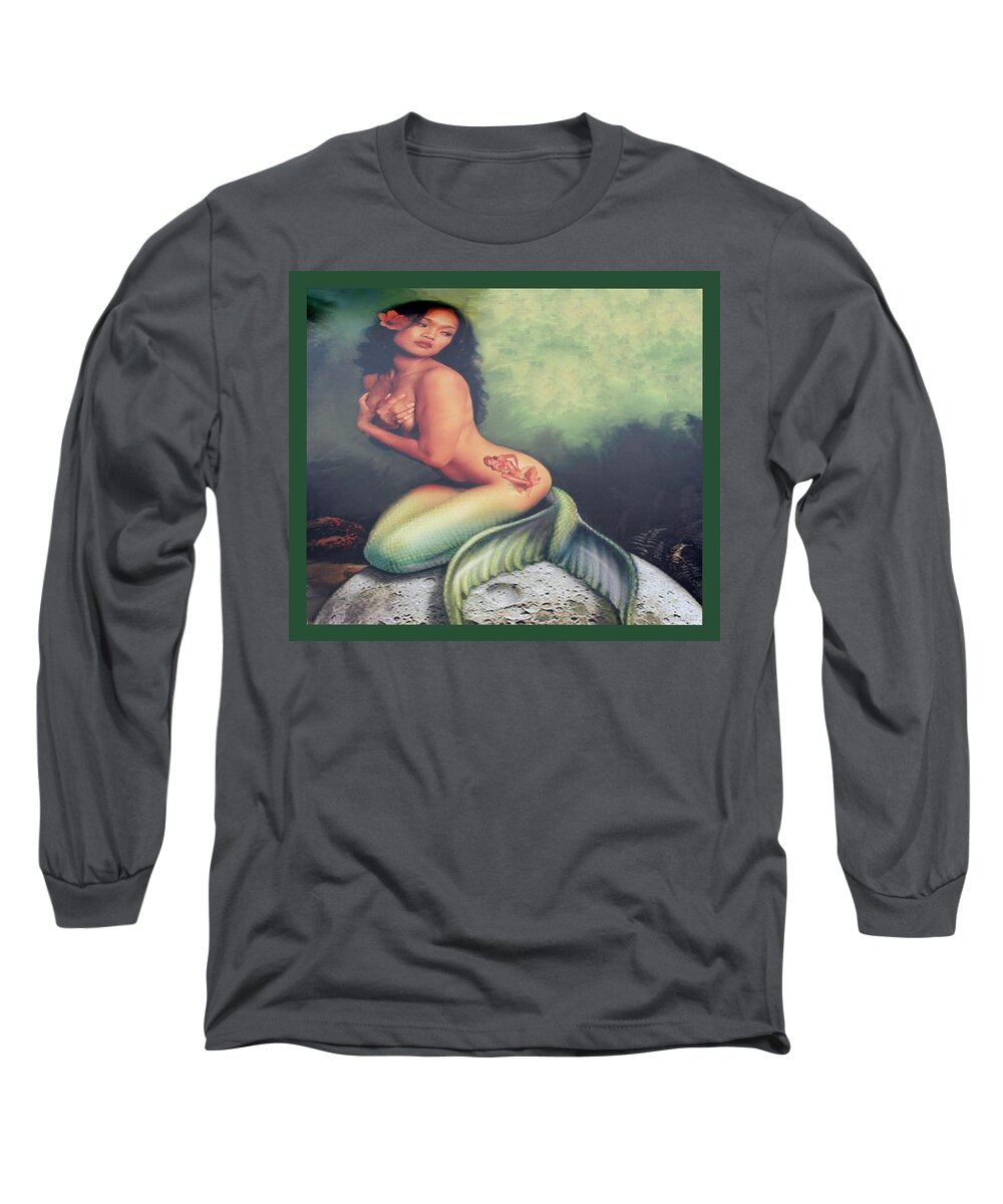 Mermaids Long Sleeve T-Shirt featuring the photograph Lydia The Tattooed Mermaid by Rob Hans