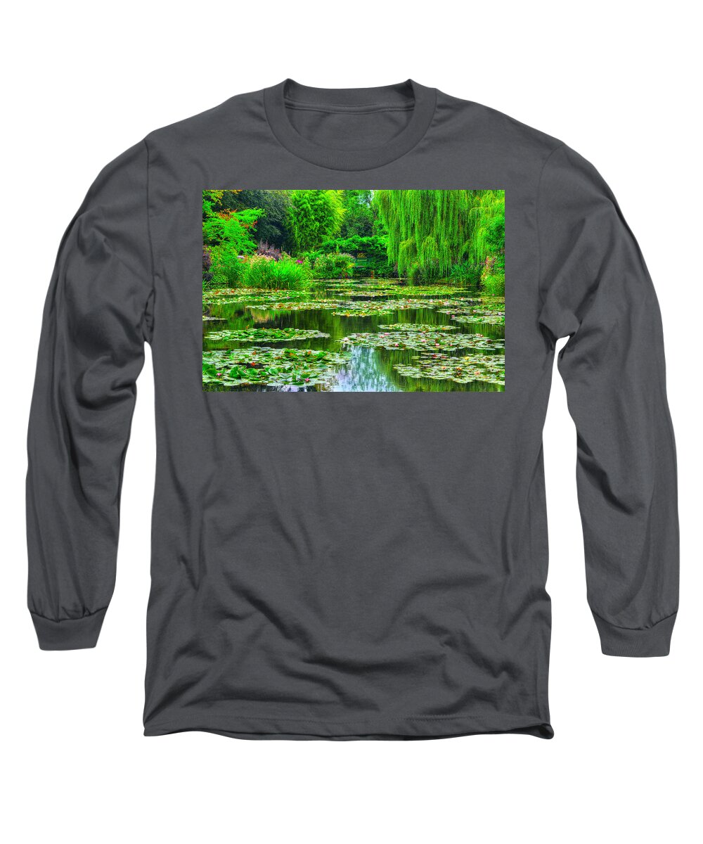 Monet Long Sleeve T-Shirt featuring the photograph Monet's Lily Pond by Midori Chan