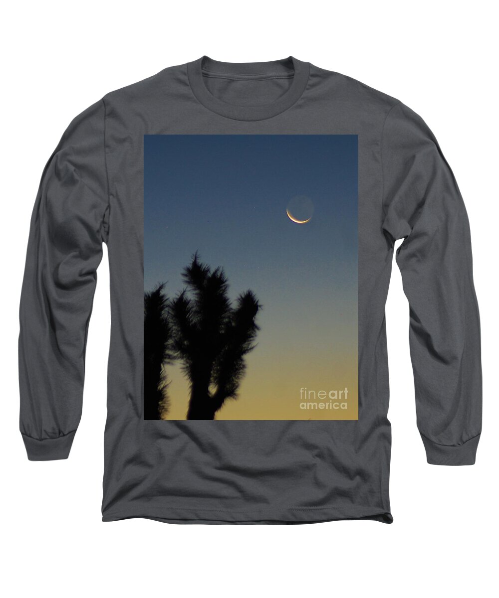 Night Long Sleeve T-Shirt featuring the photograph MooN KISSED by Angela J Wright
