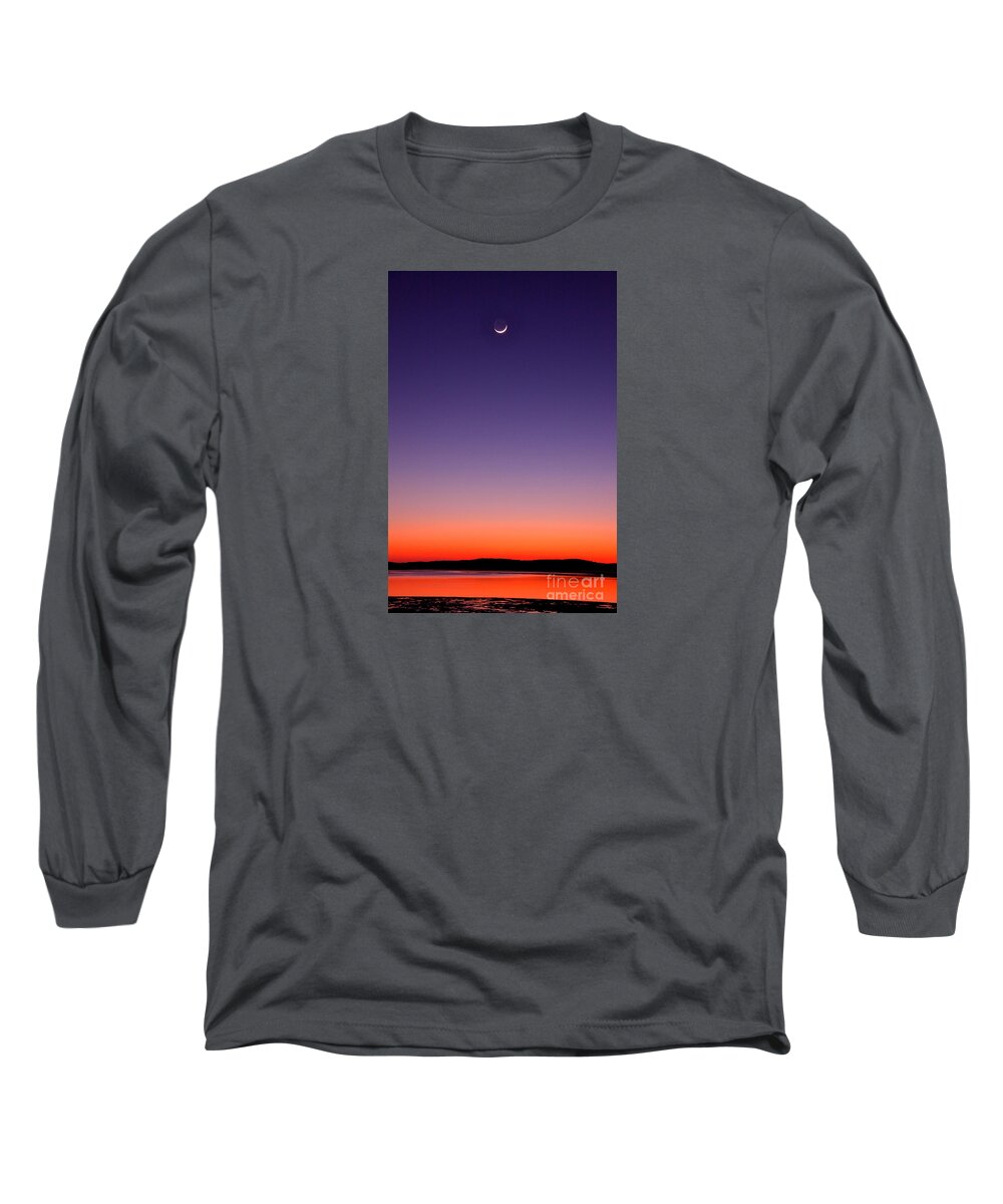 California Long Sleeve T-Shirt featuring the photograph Moon Smile by Alice Cahill