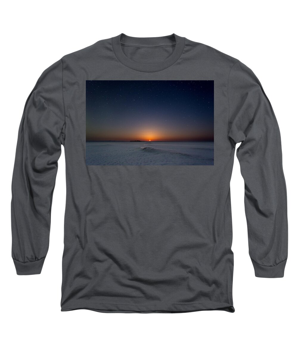 Astrophotography Long Sleeve T-Shirt featuring the photograph Moonrise by Jakub Sisak