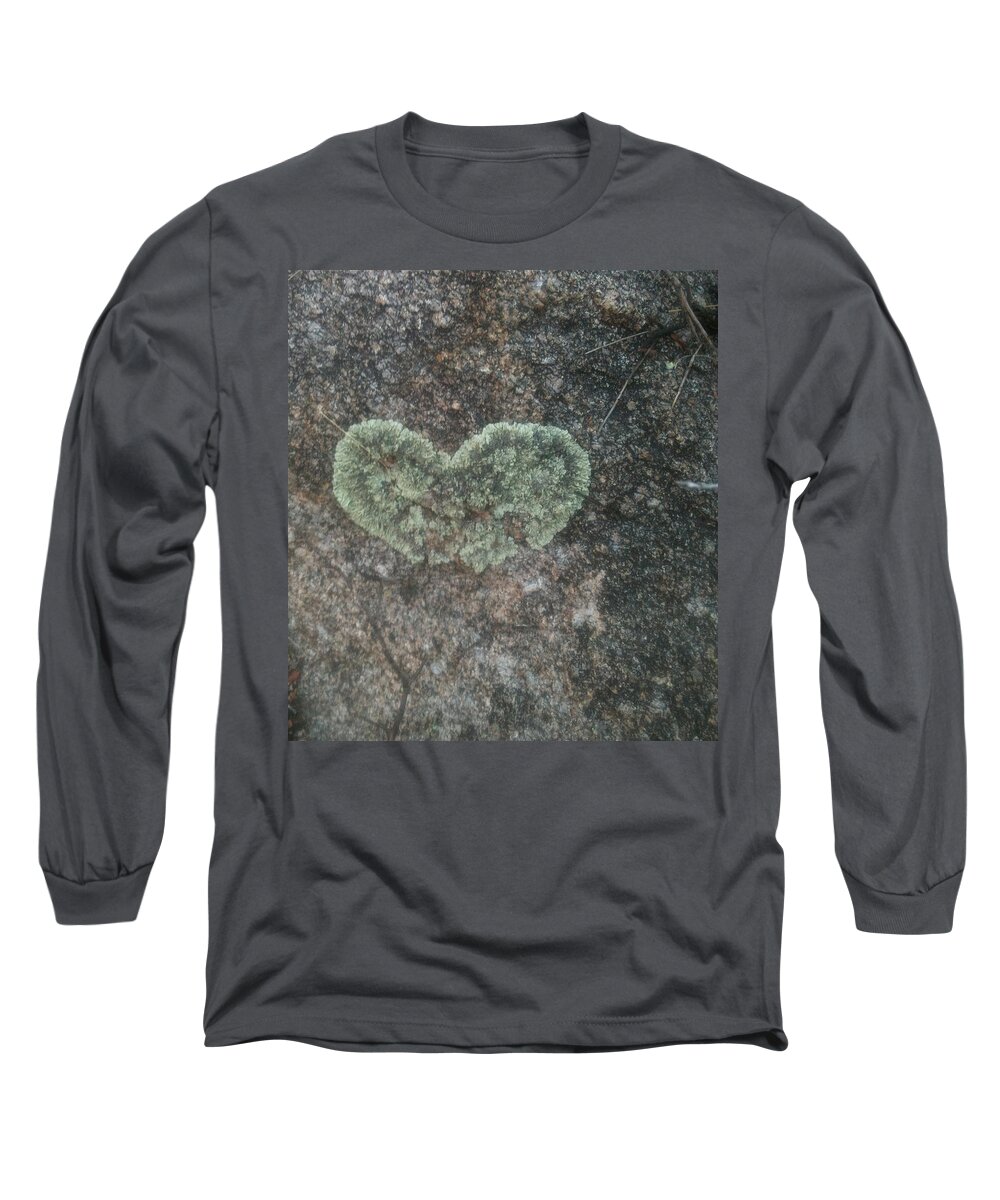 Heart Long Sleeve T-Shirt featuring the photograph Moss Heart by Claudia Goodell