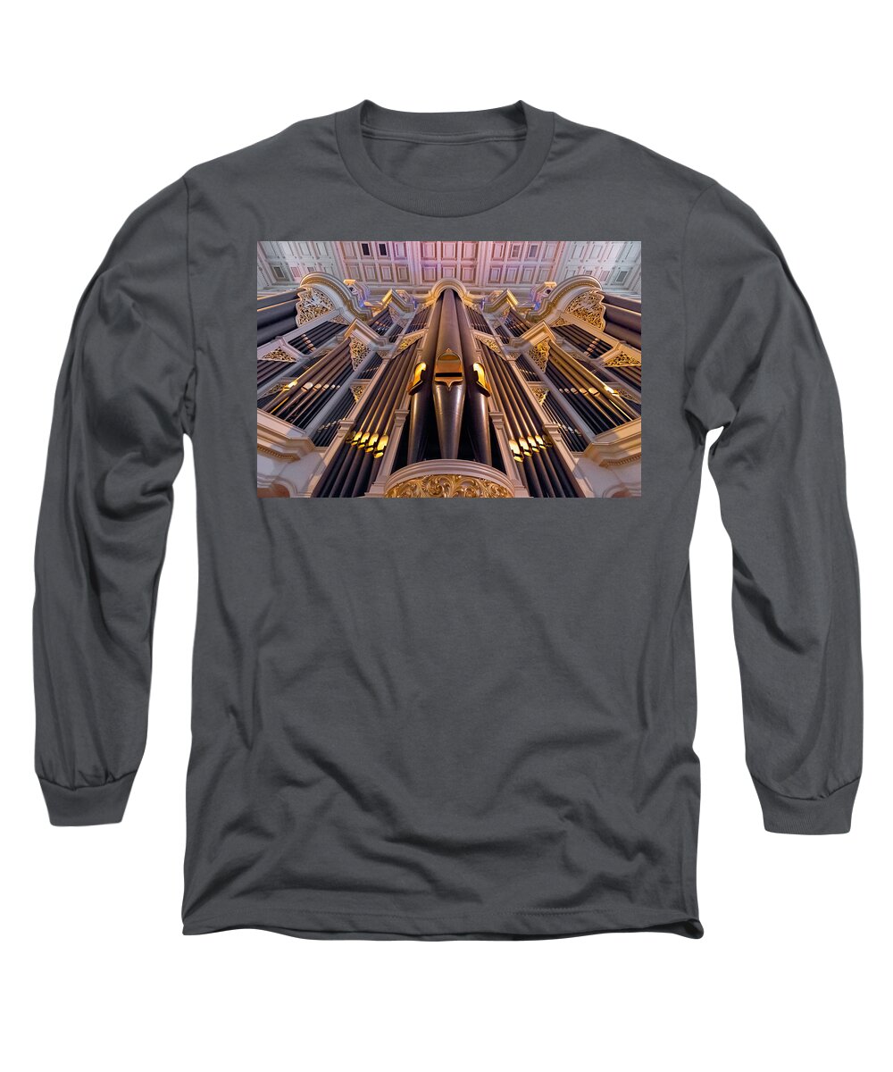 Pipe Organ Long Sleeve T-Shirt featuring the photograph Musical aspirations by Jenny Setchell