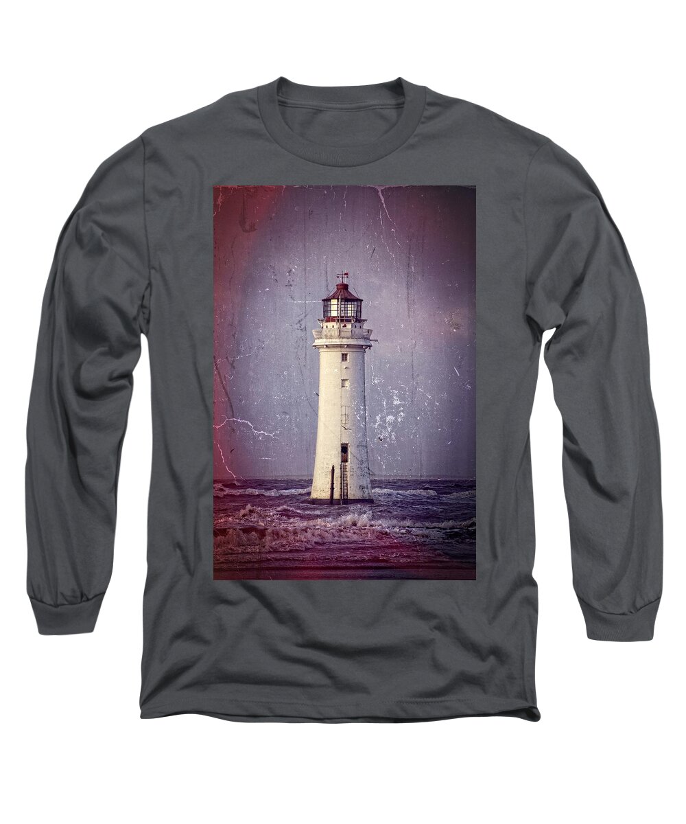 Lighthouse Long Sleeve T-Shirt featuring the photograph New Brighton Lighthouse by Spikey Mouse Photography