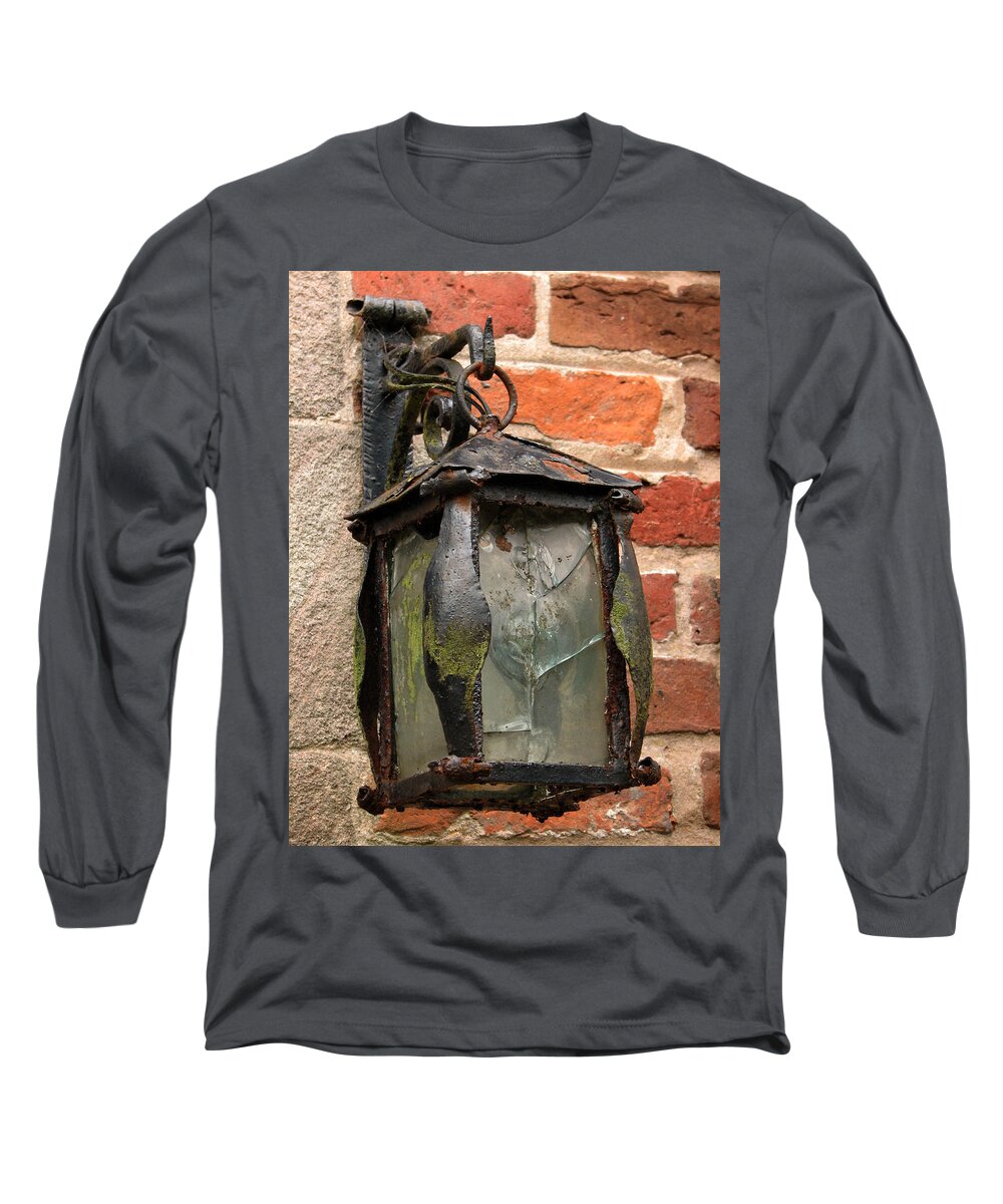 Lamp Long Sleeve T-Shirt featuring the photograph Old Carriage Lamp by Sue Leonard