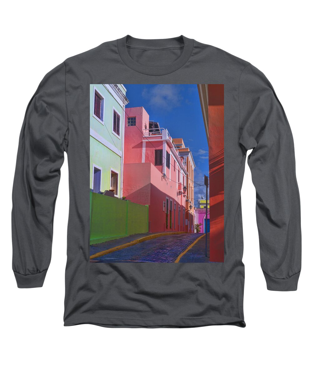 Old San Juan Long Sleeve T-Shirt featuring the photograph Old San Juan Colors by S Paul Sahm