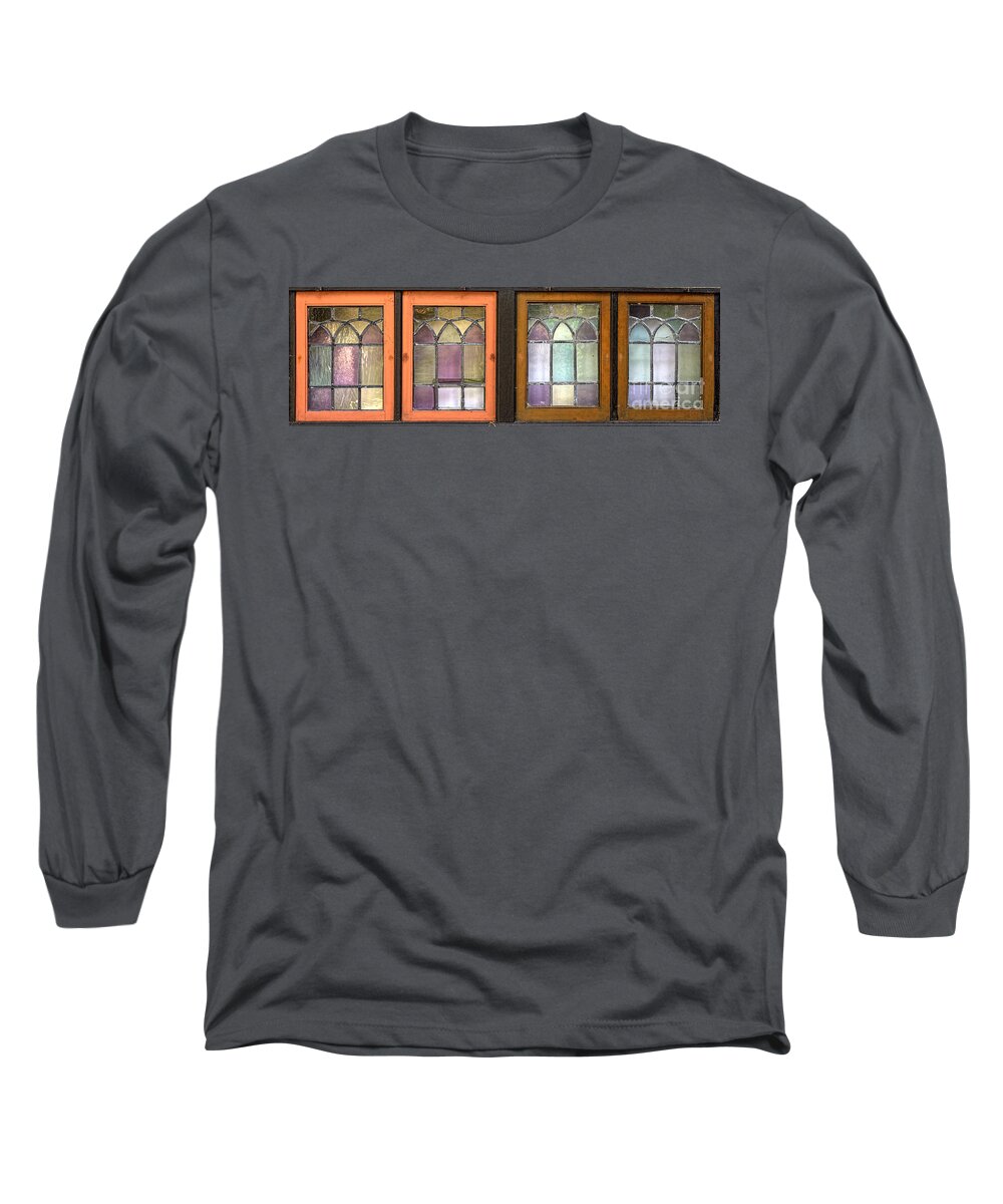 Glass Long Sleeve T-Shirt featuring the photograph Old Stained Glass Windows by Dianne Phelps