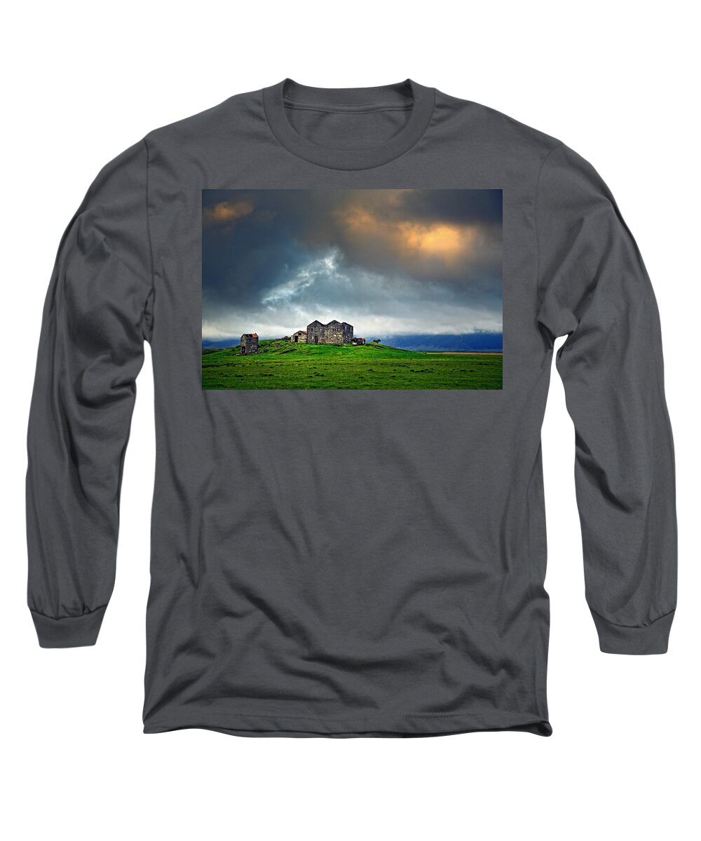 Iceland Long Sleeve T-Shirt featuring the photograph On the road to Hofn by Ian Good
