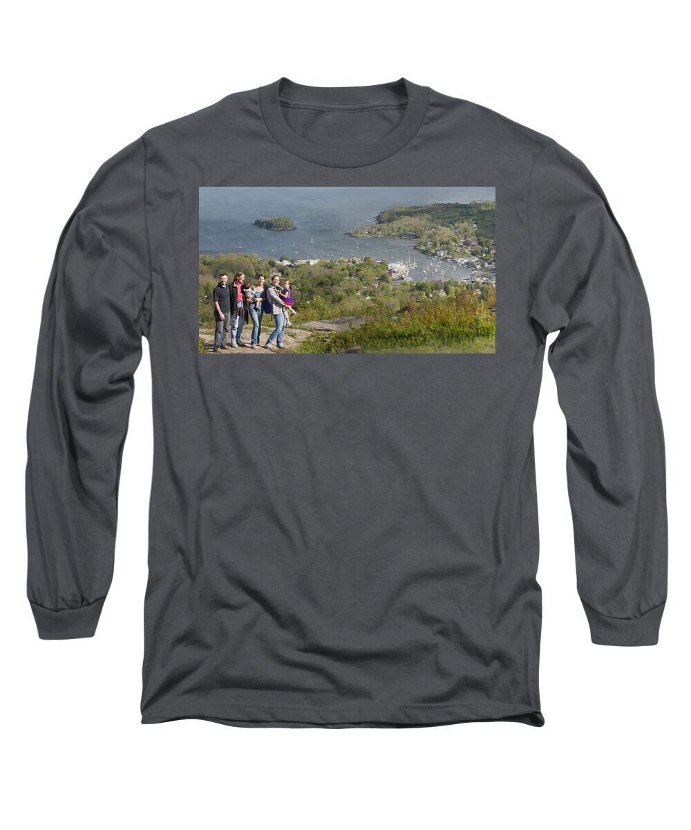 Family Long Sleeve T-Shirt featuring the photograph On top of Mount Battie by Daniel Hebard